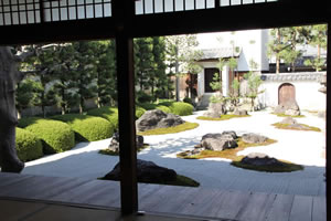妙蓮寺の庭園の写真