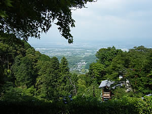 京都市街を一望する写真
