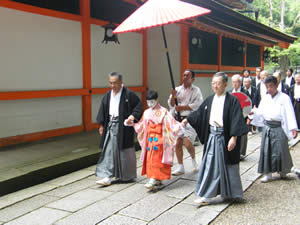 祇園祭・長刀鉾町お千度の写真