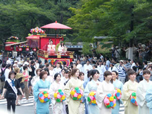 祇園祭・花笠巡行の写真